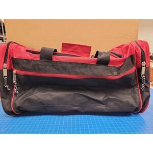 DALIX DF-019 Red Duffle Bag Gym Travel Carry On Sports Luggage Tote Shoulder
